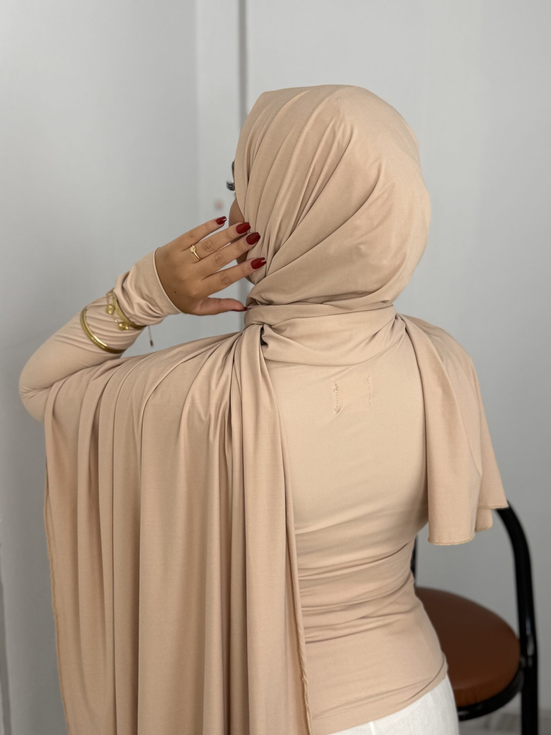 Foulard express beige crème