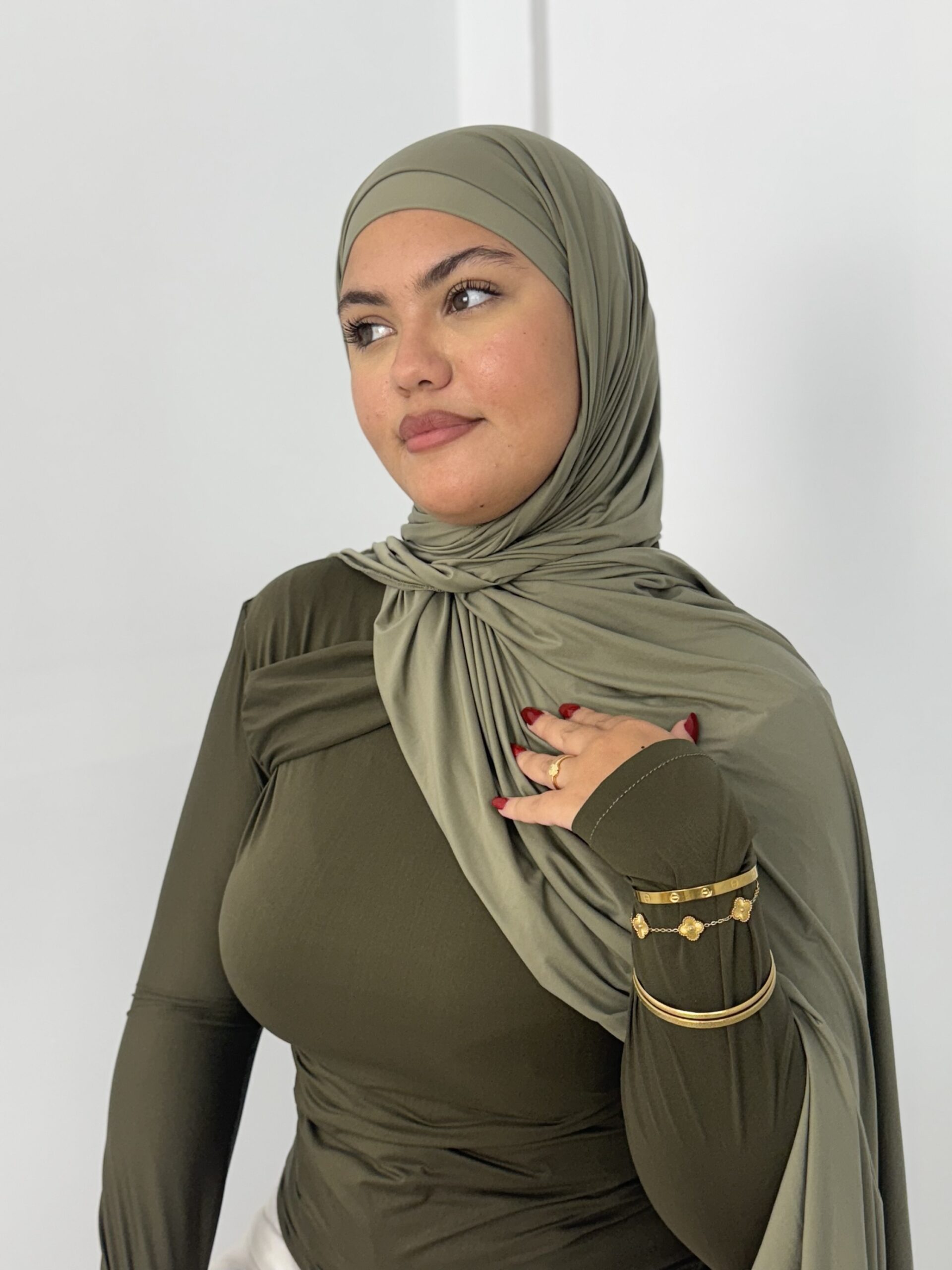 Foulard express vert sauge