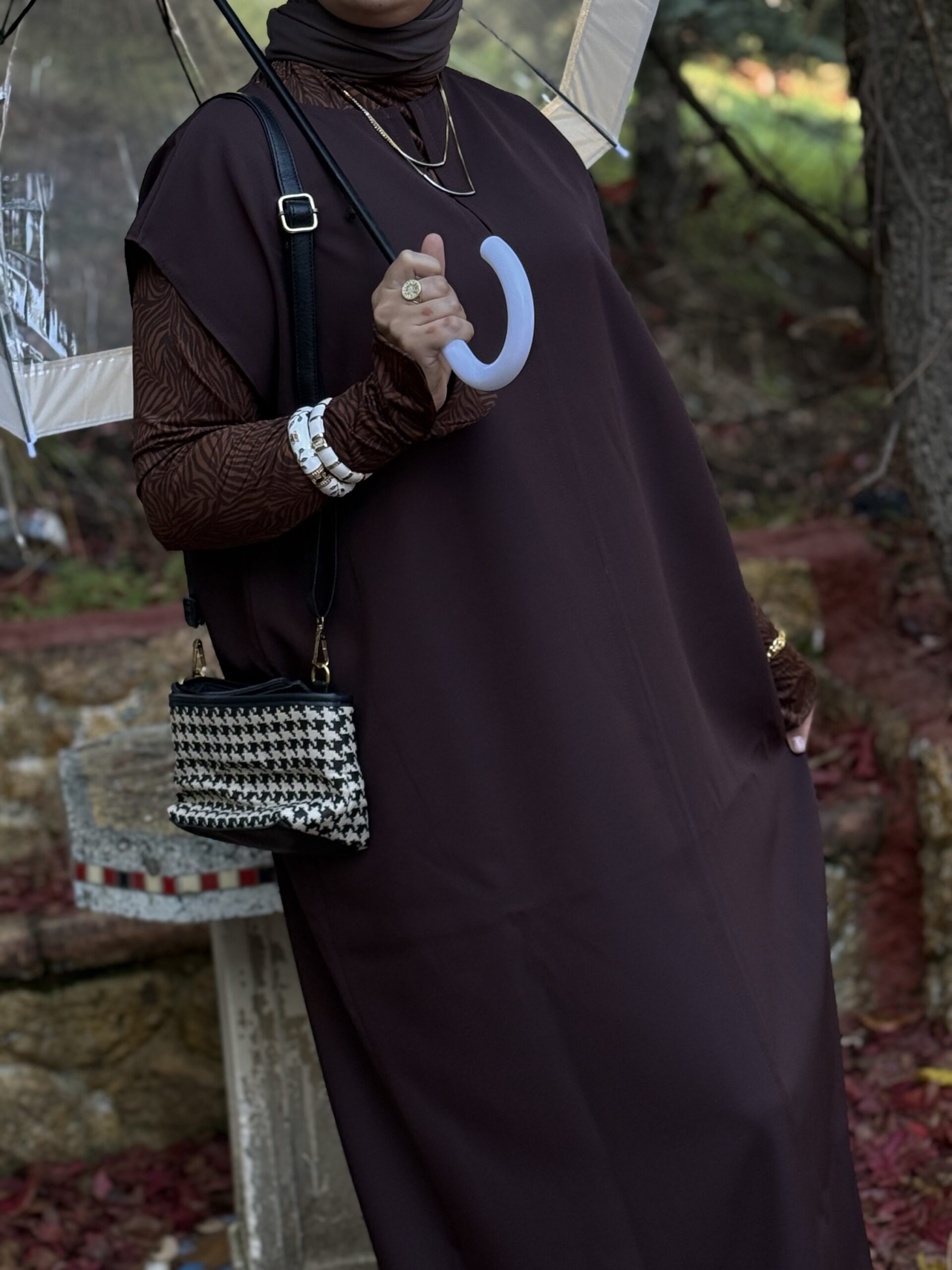 Robe HIJAB CORIENNE  Marron