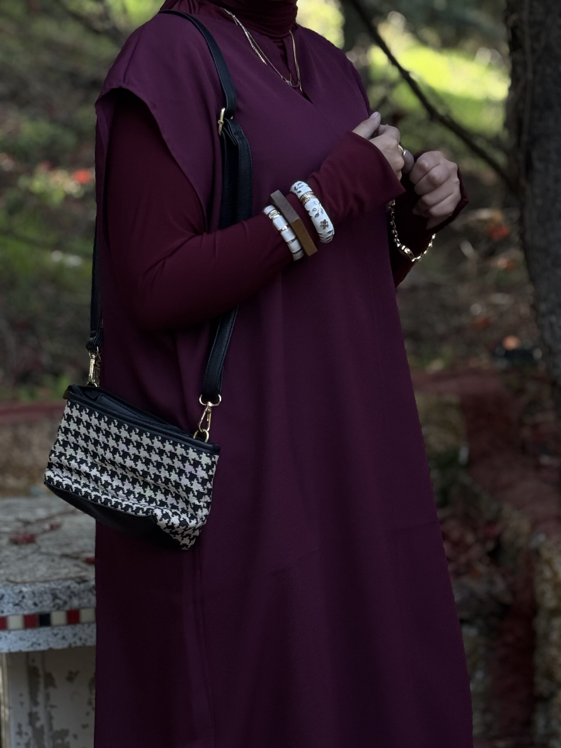Alternative view of Robe HIJAB CORIENNE  Burgundy