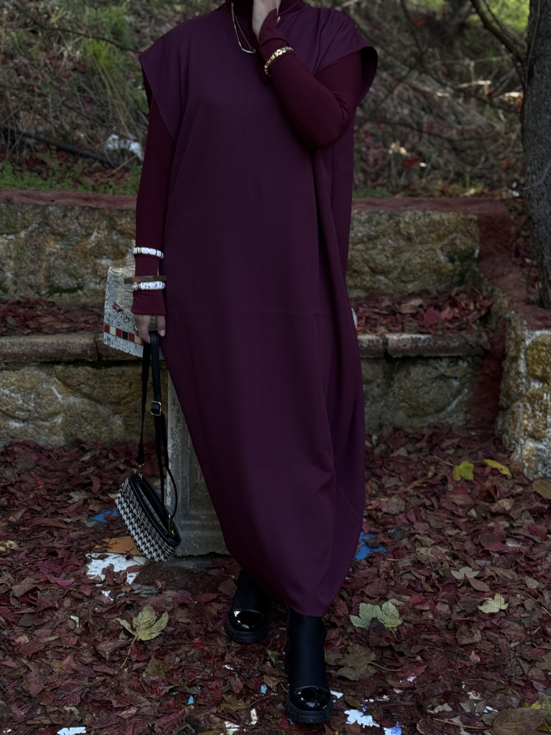 Robe HIJAB CORIENNE  Burgundy