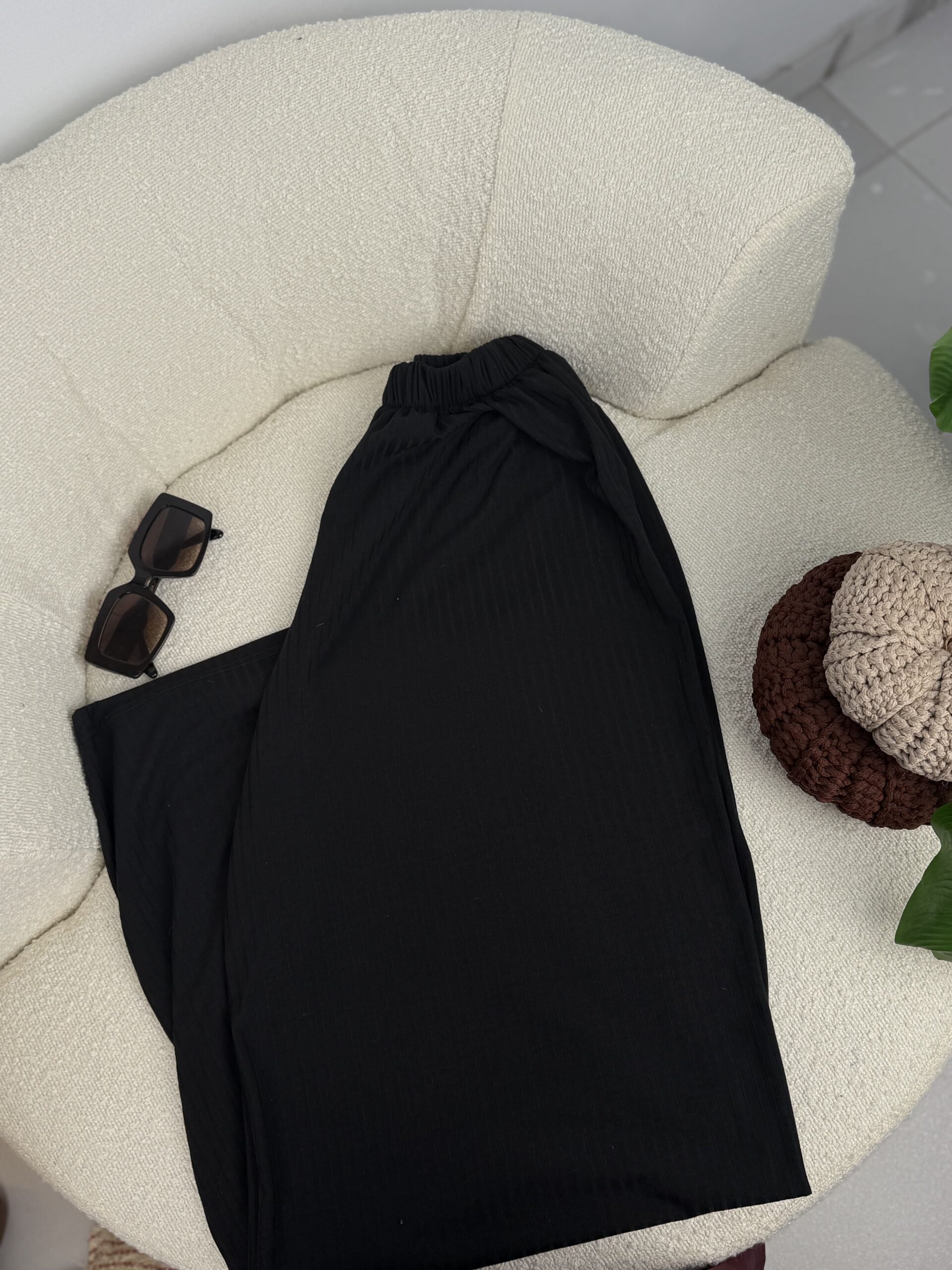 Pantalon carré pour hiver Noir