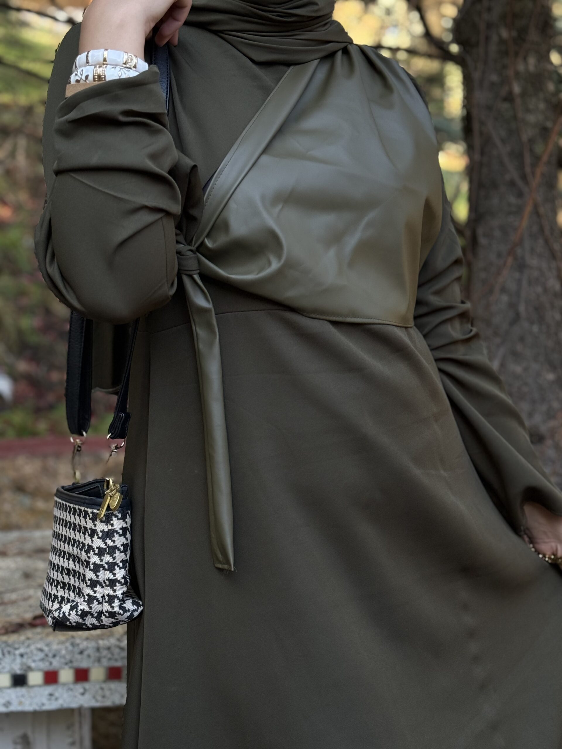 Robe hijab Skaï en vert