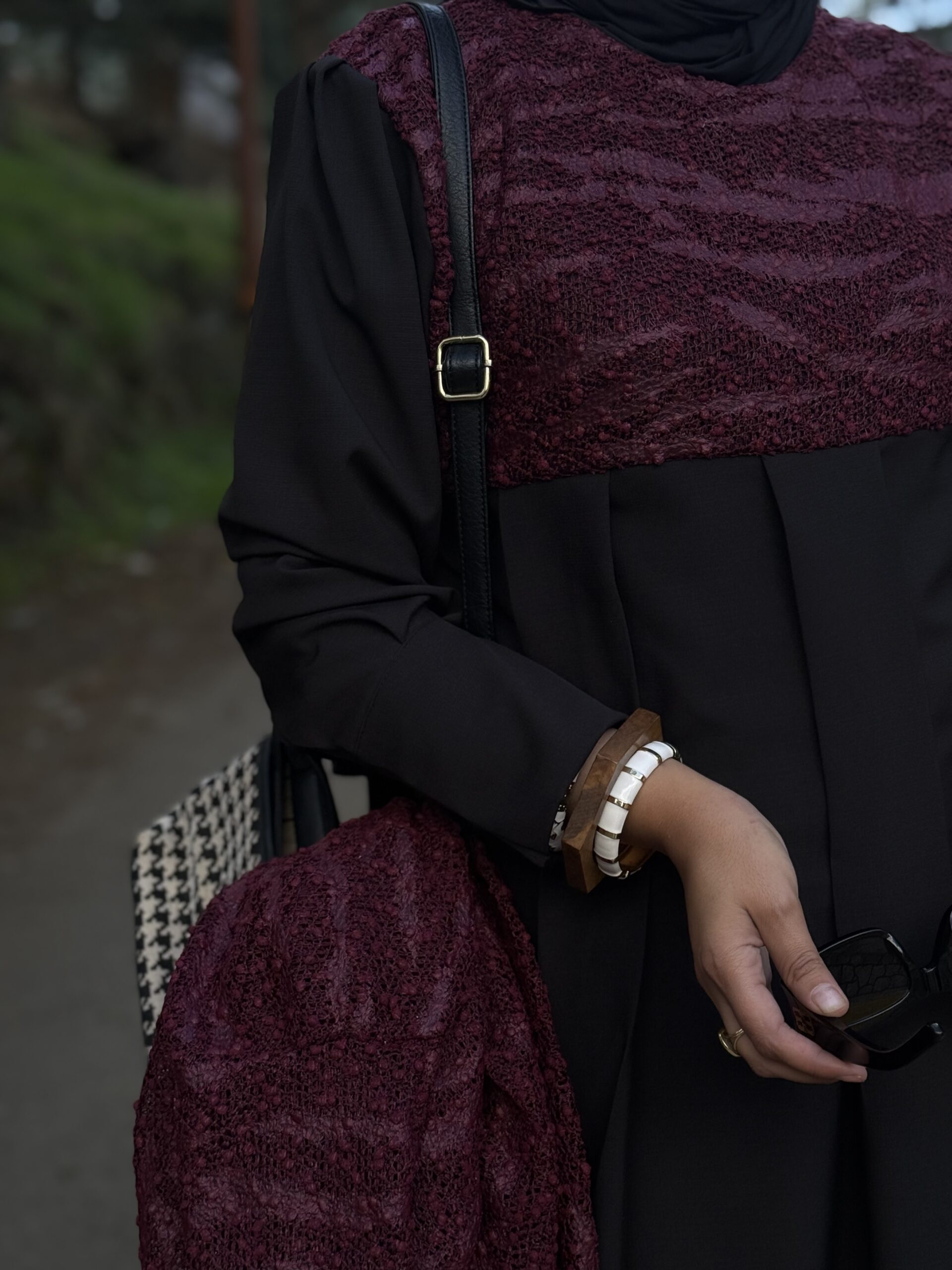 Alternative view of Robe Hijab la turquoise noir & bordeau