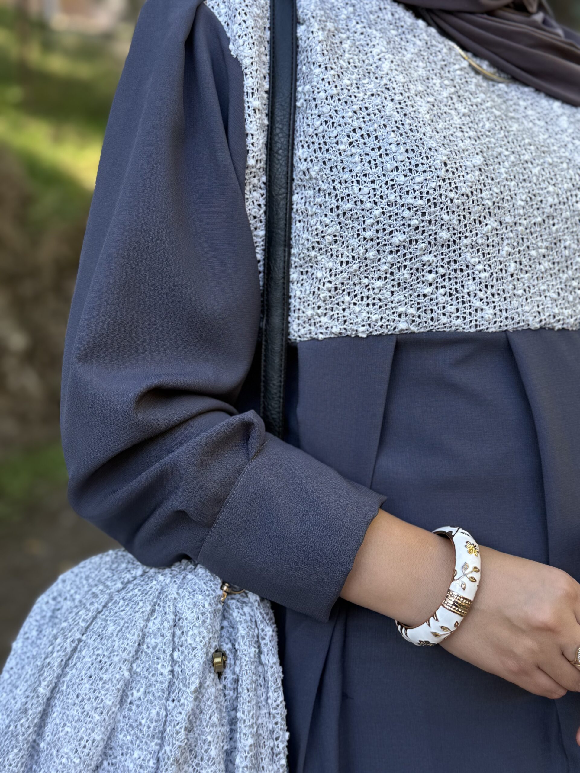 Robe Hijab la turquoise couleur Gris