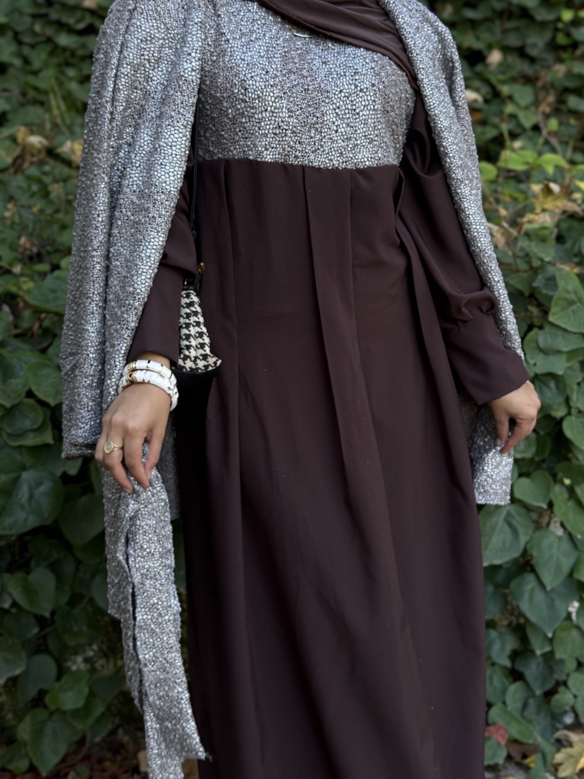 Alternative view of Robe Hijab la turquoise couleur Marron