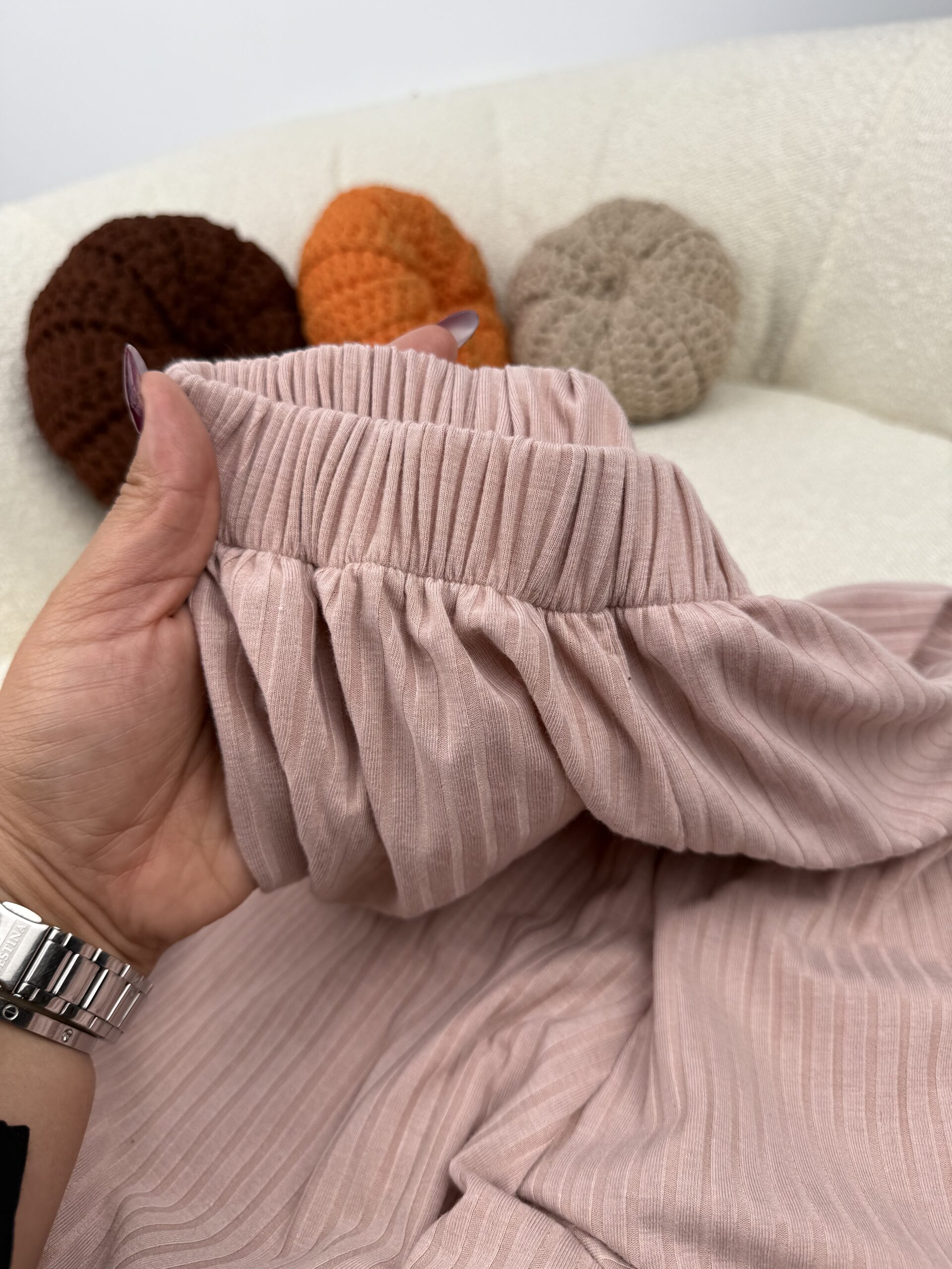 Pantalon carré pour hiver Rose pâle