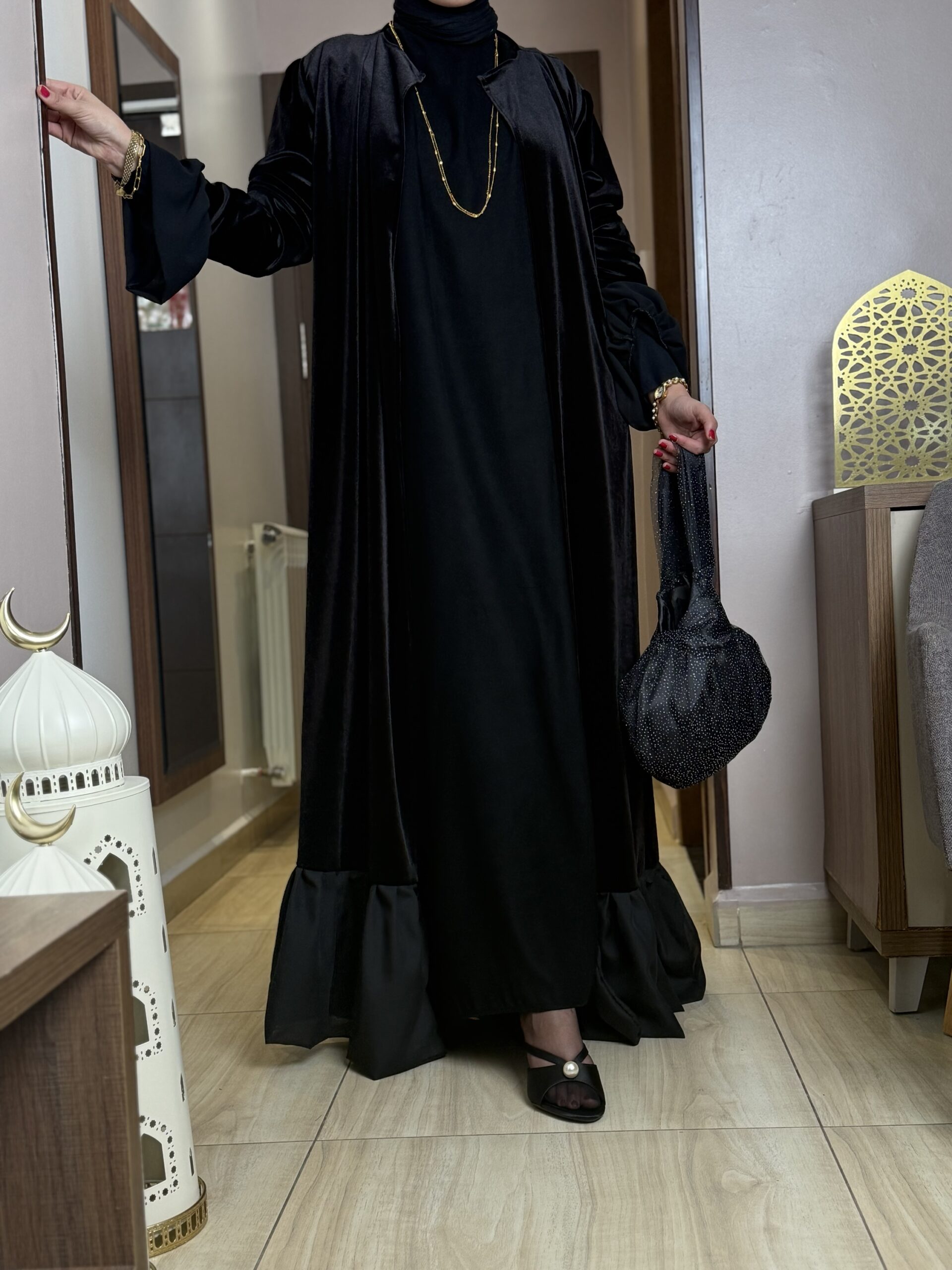 Abaya Cardigan  daim & Robe