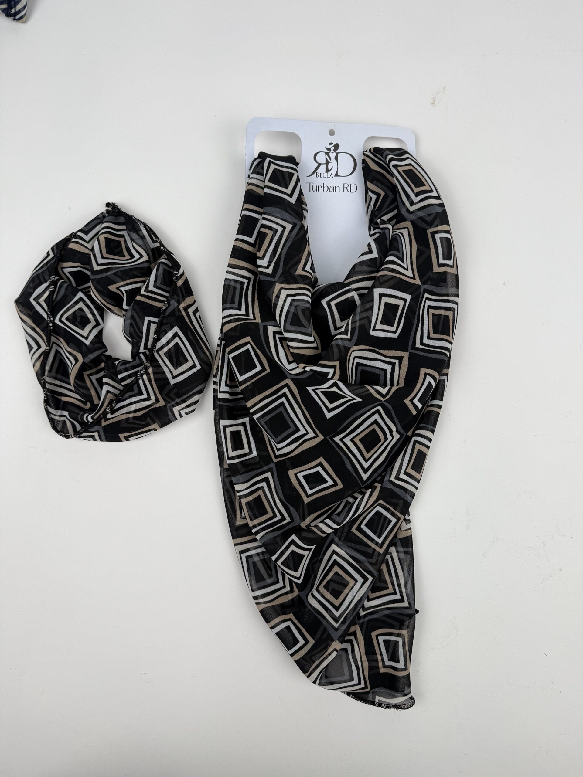 Turban Accareau  Noir beige