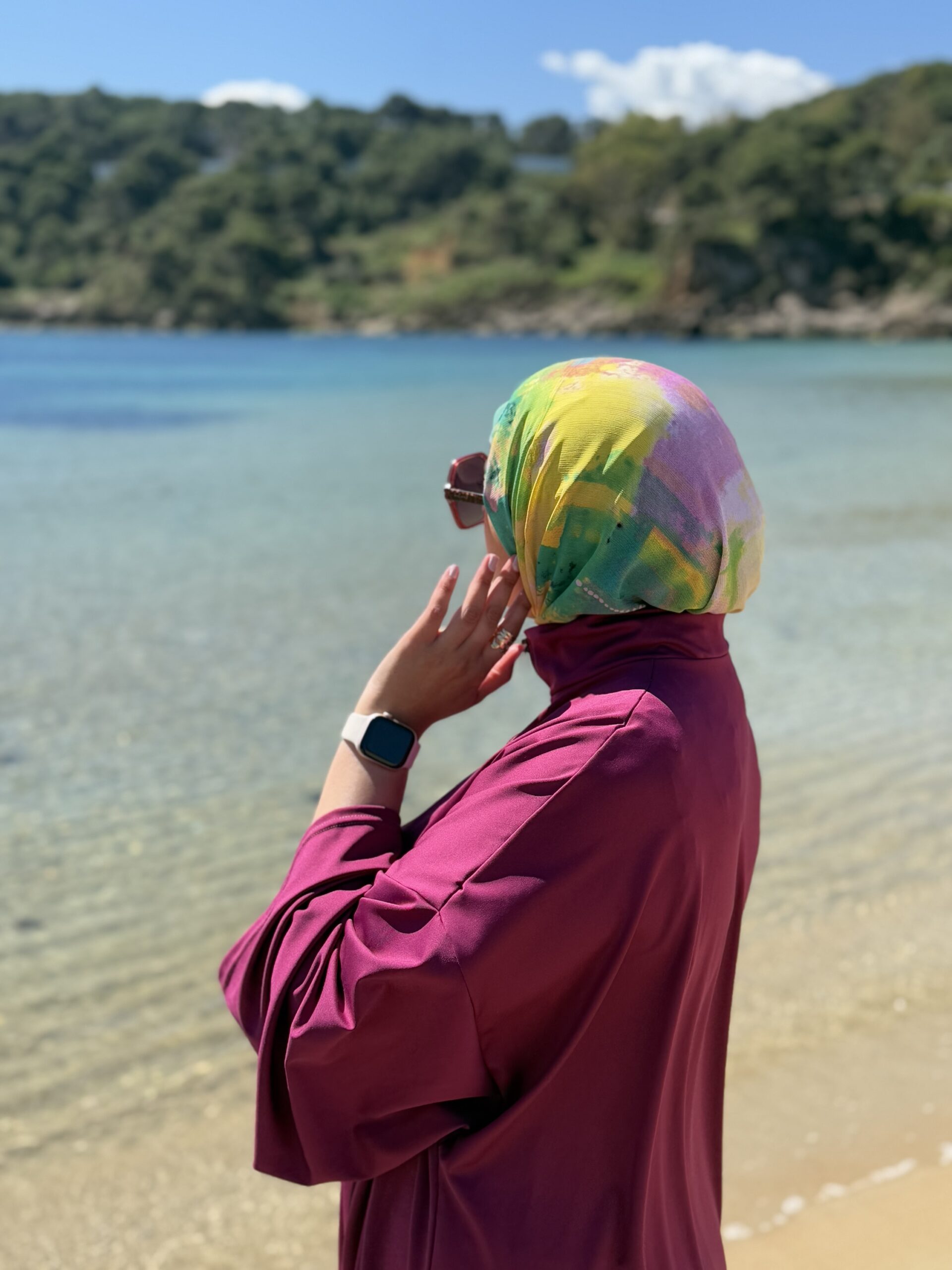 Turban perruche Rose