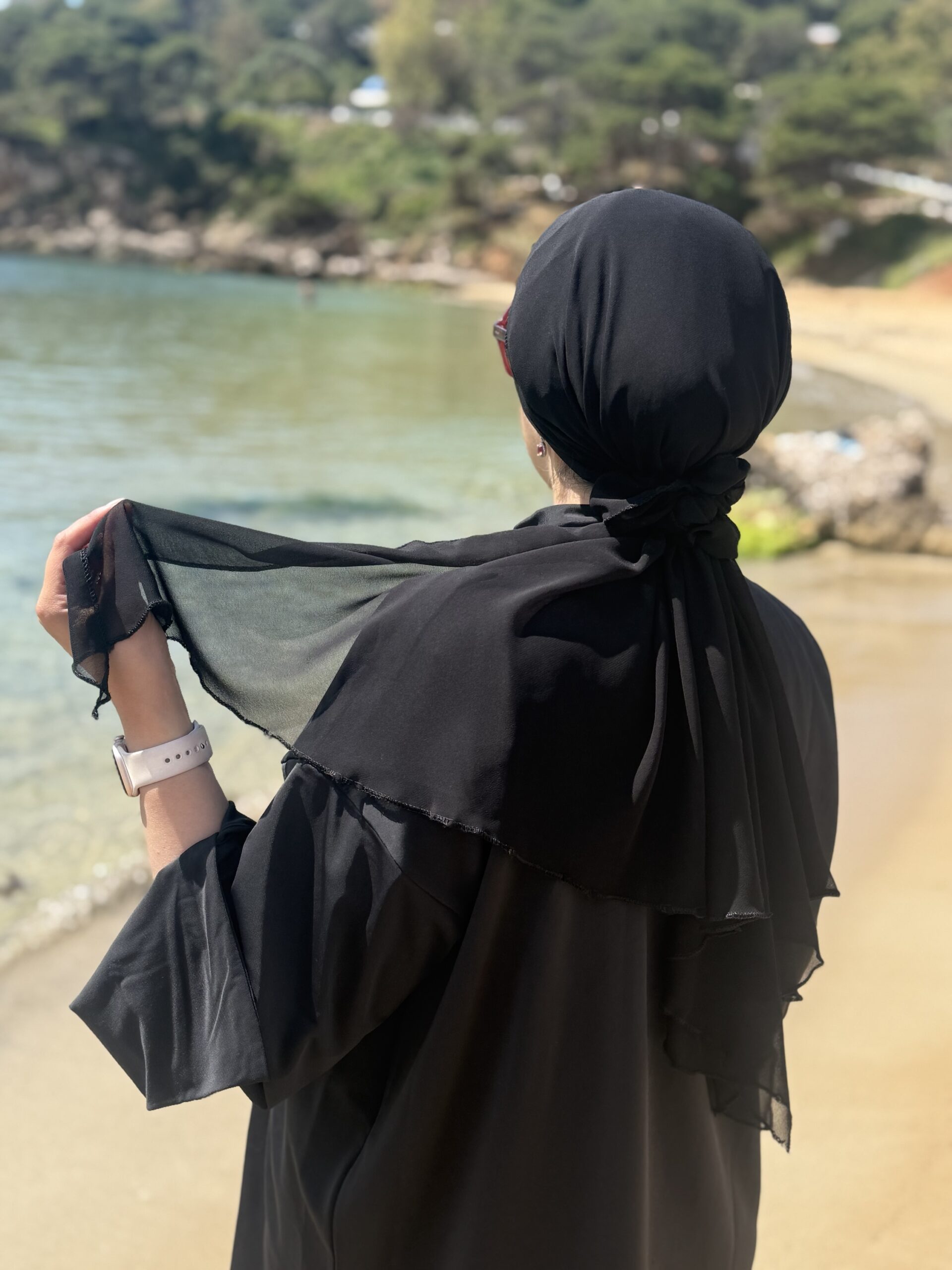 Alternative view of Turban uni Noir