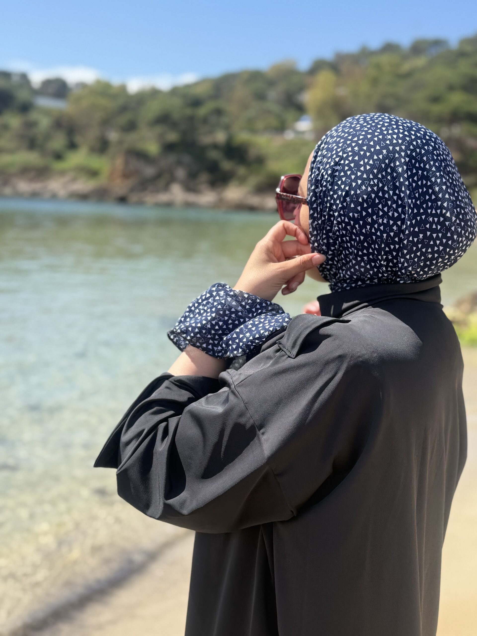 Turban  triangle Bleu