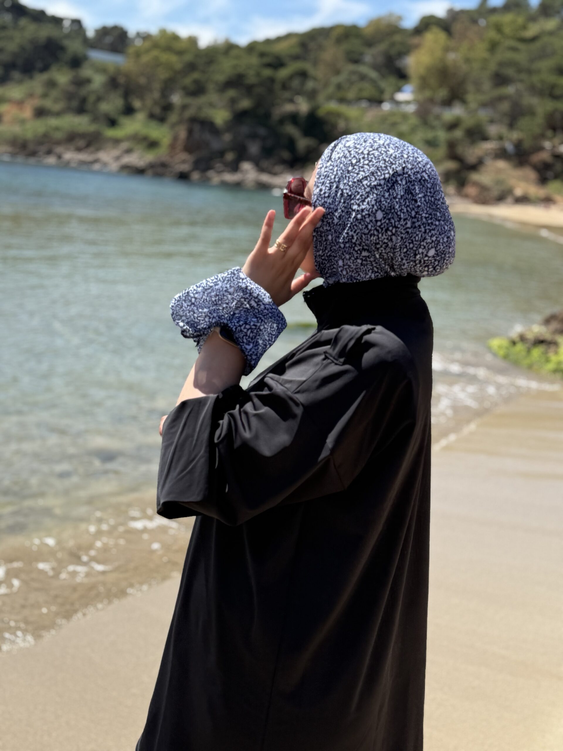 Turban  petit fleur Bleu