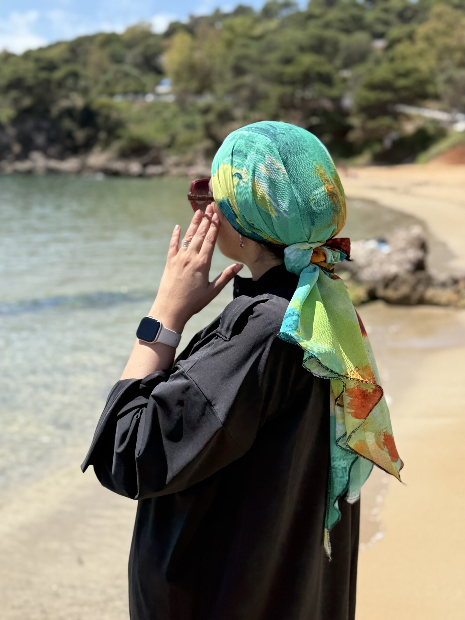 Turban perruche orange