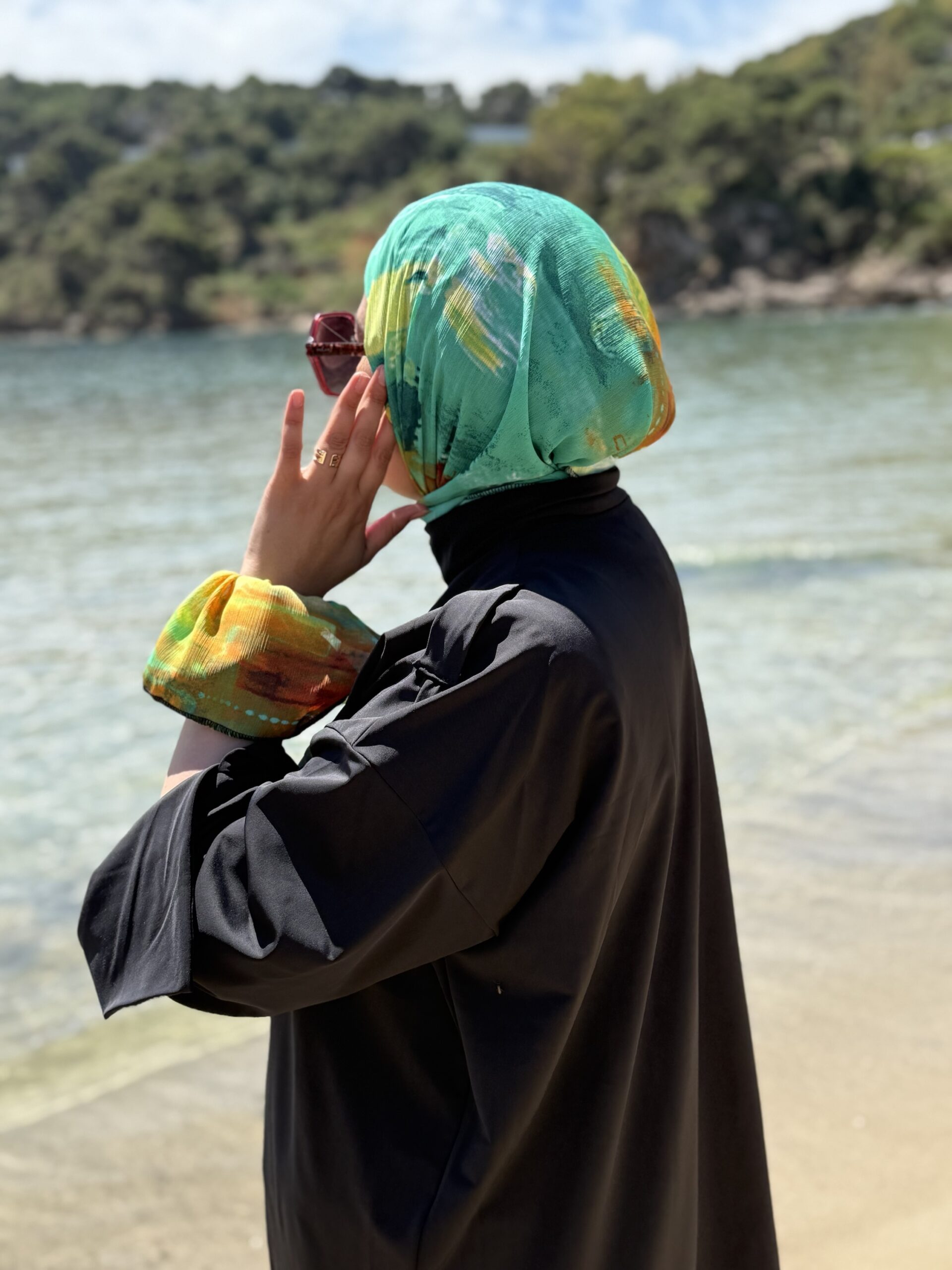 Alternative view of Turban perruche orange