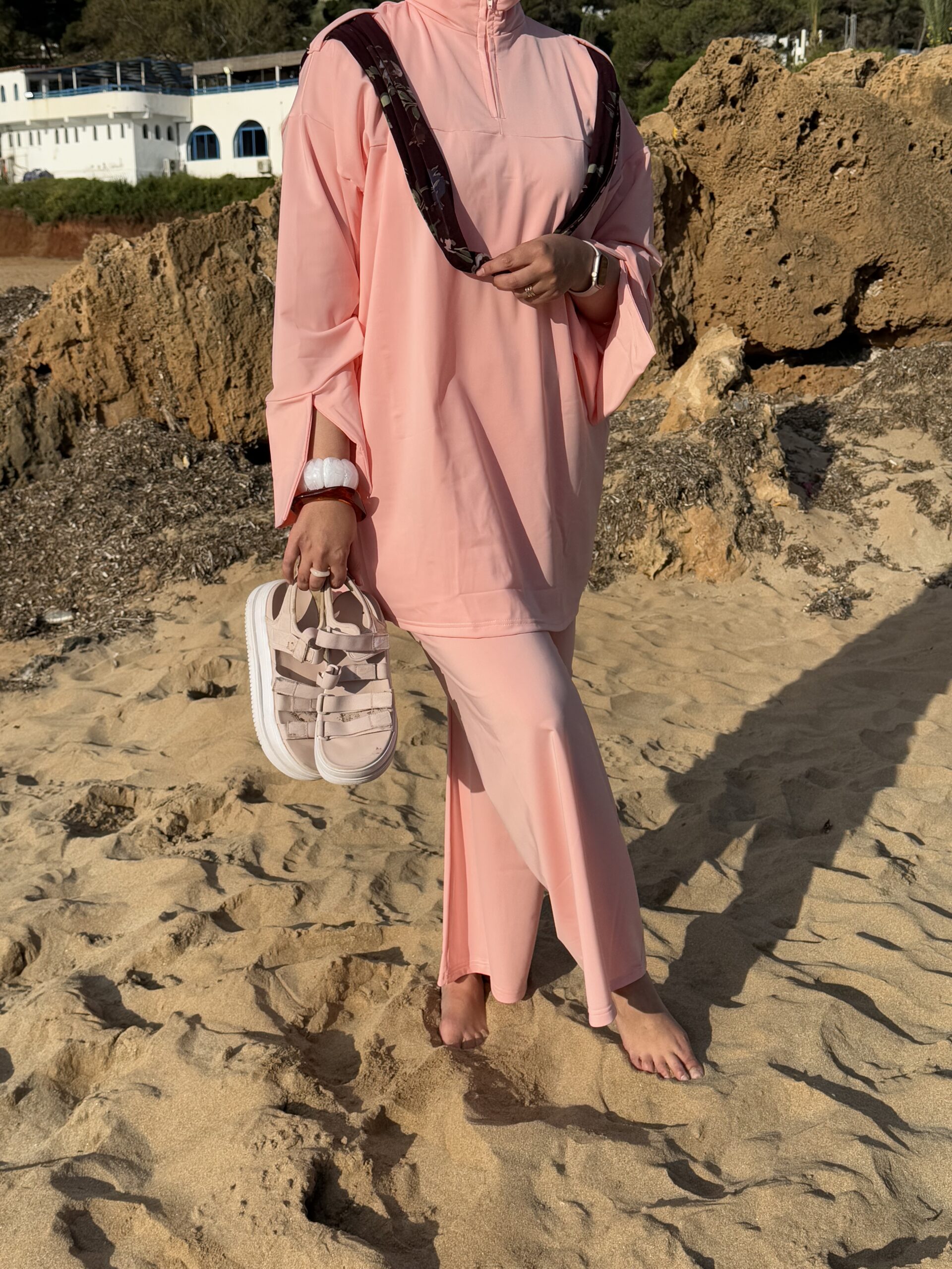 Burkini carré basic Rose Bèbè – Image 6