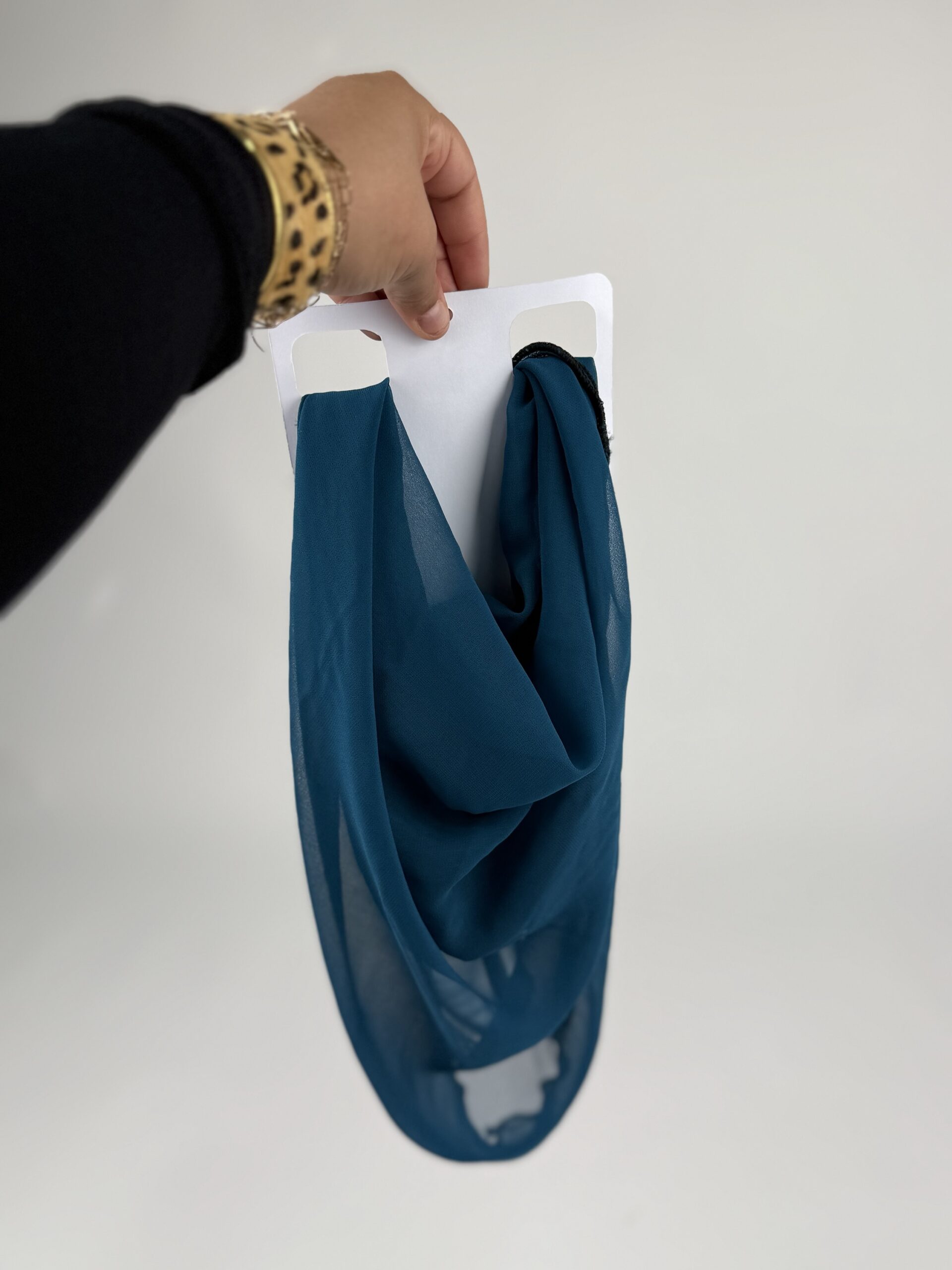 Alternative view of Turban bleu turquoi uni