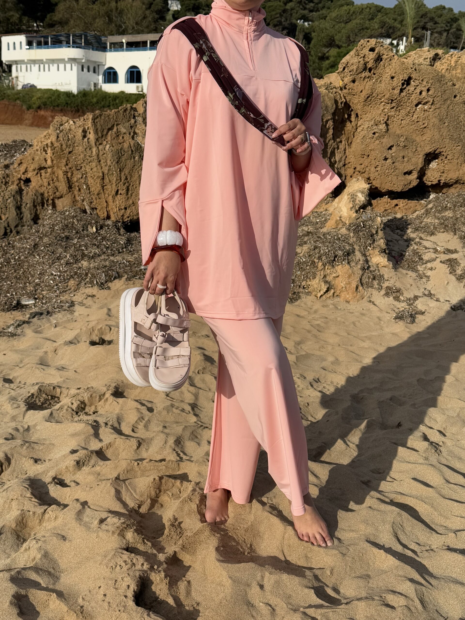 Burkini carré basic Rose Bèbè – Image 4
