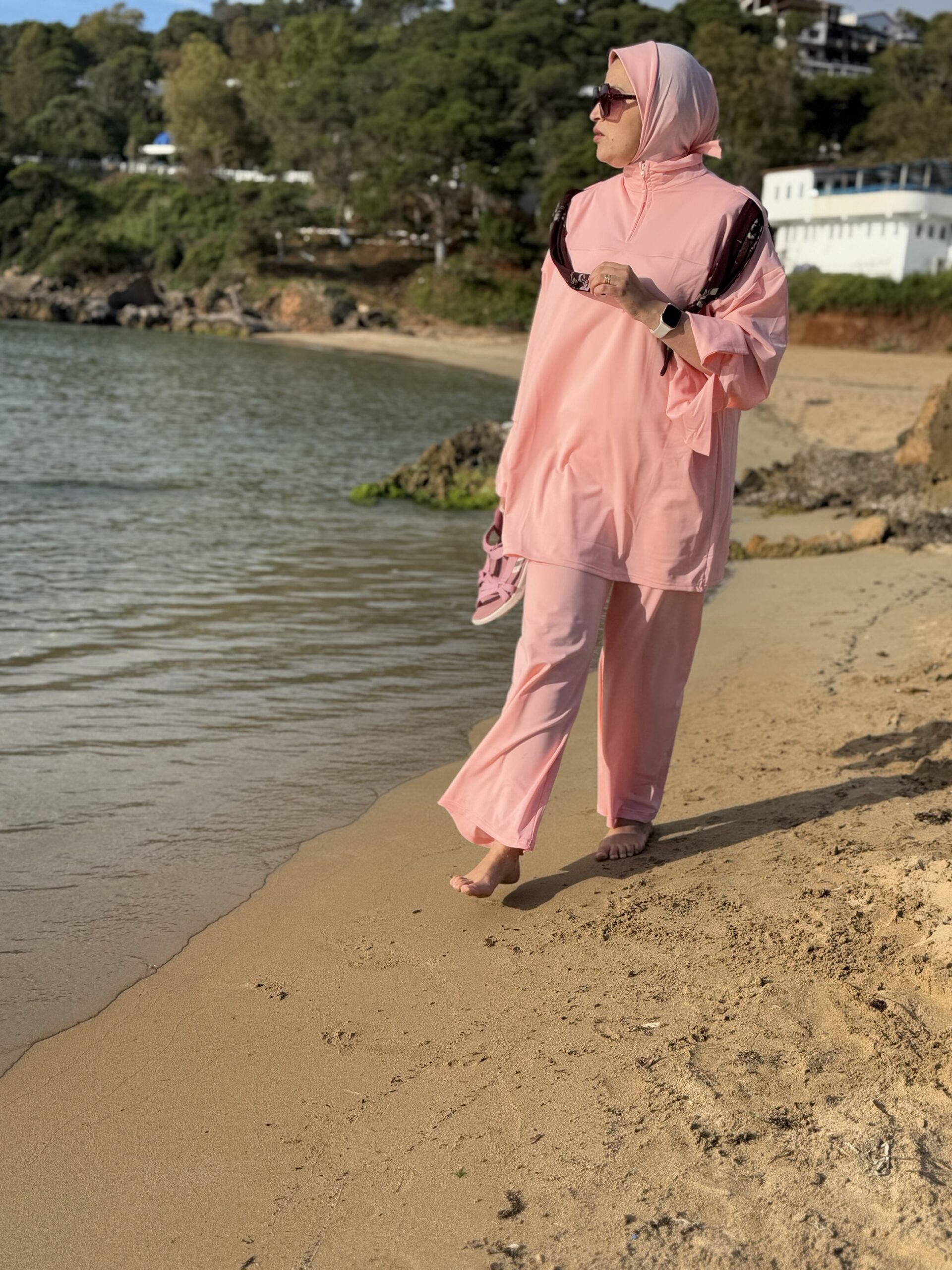 Burkini carré basic Rose Bèbè – Image 3