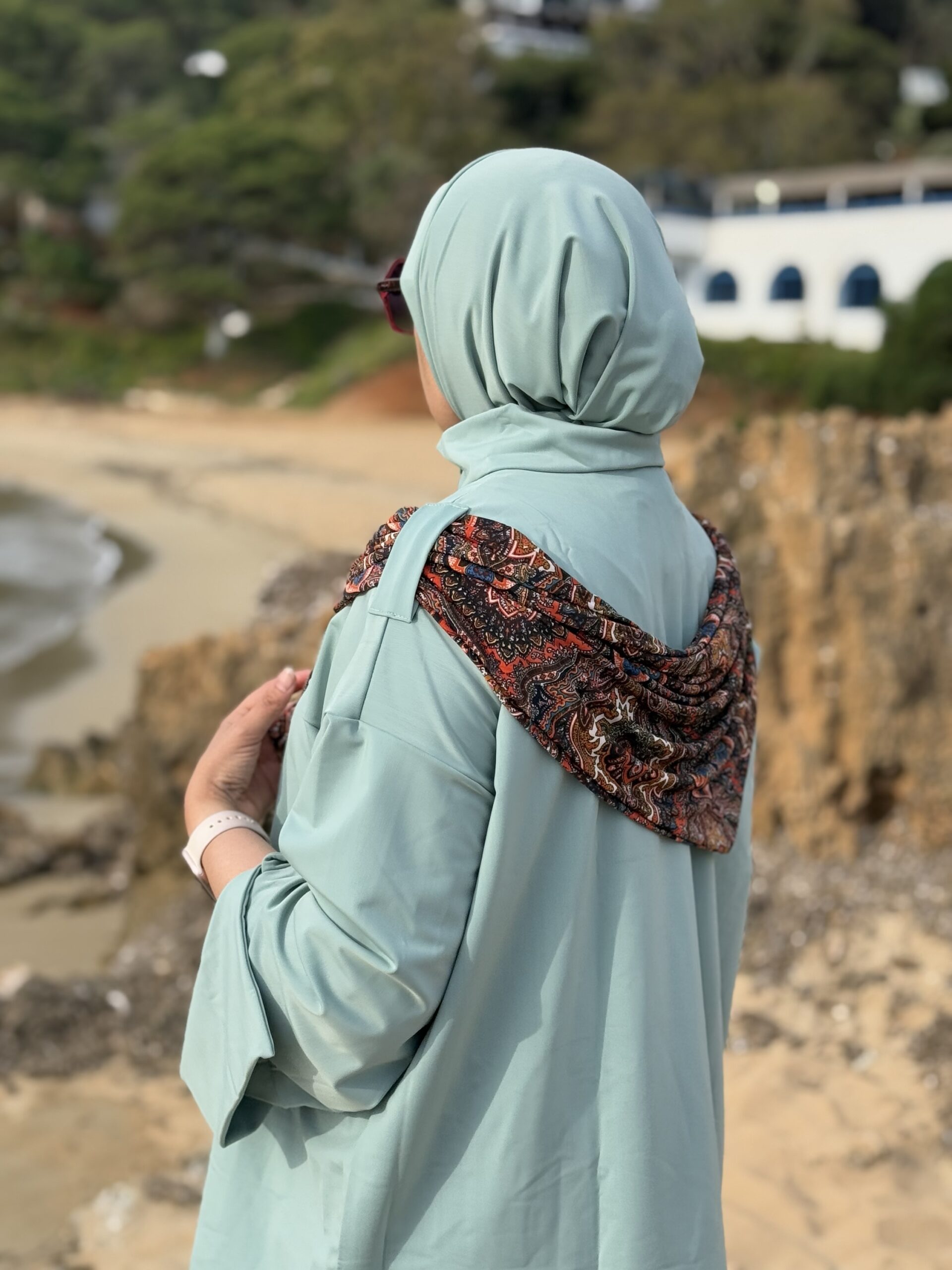 Burkini carré basic vert d’eau