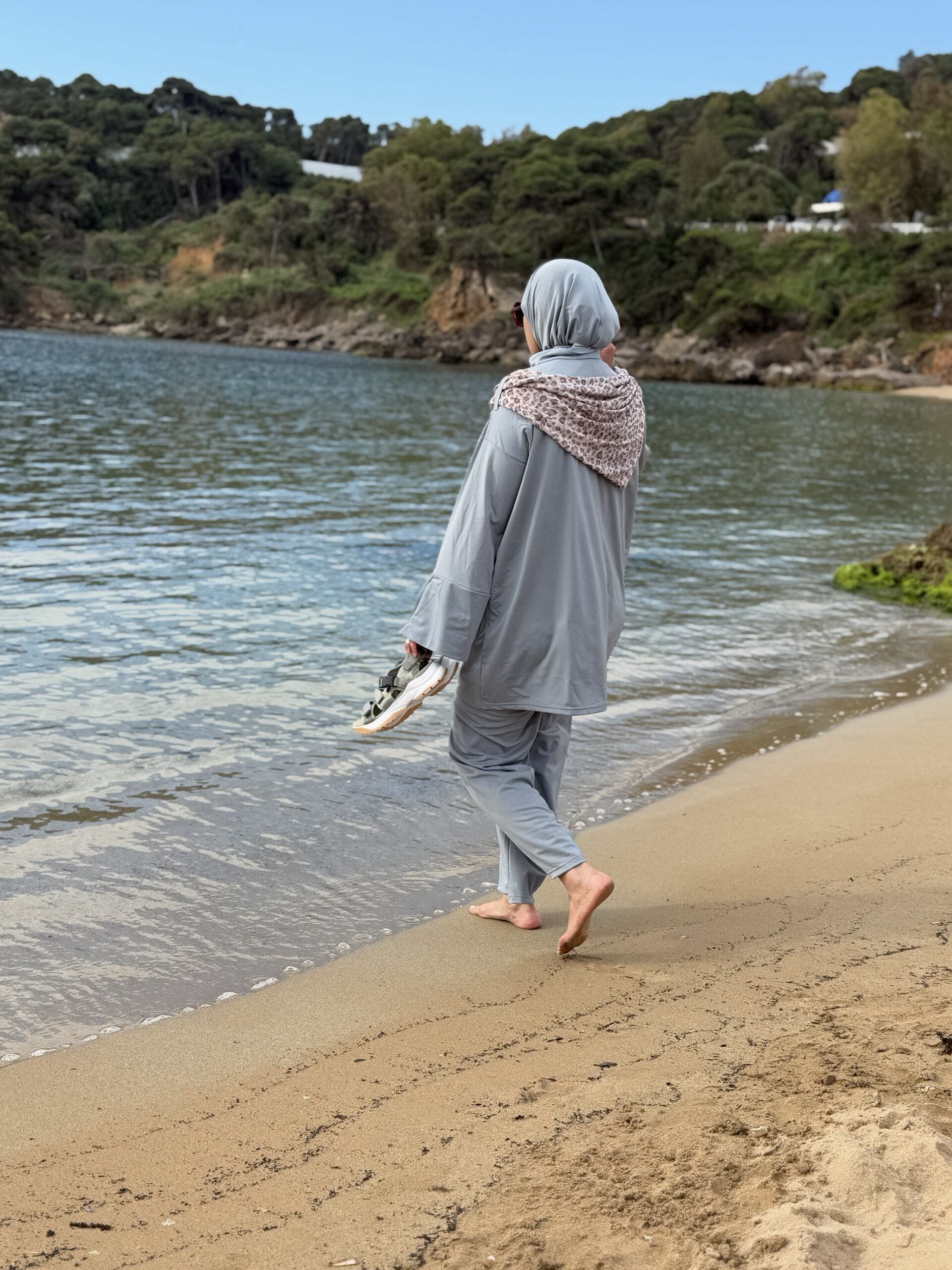 Burkini carré basic Gris – Image 5