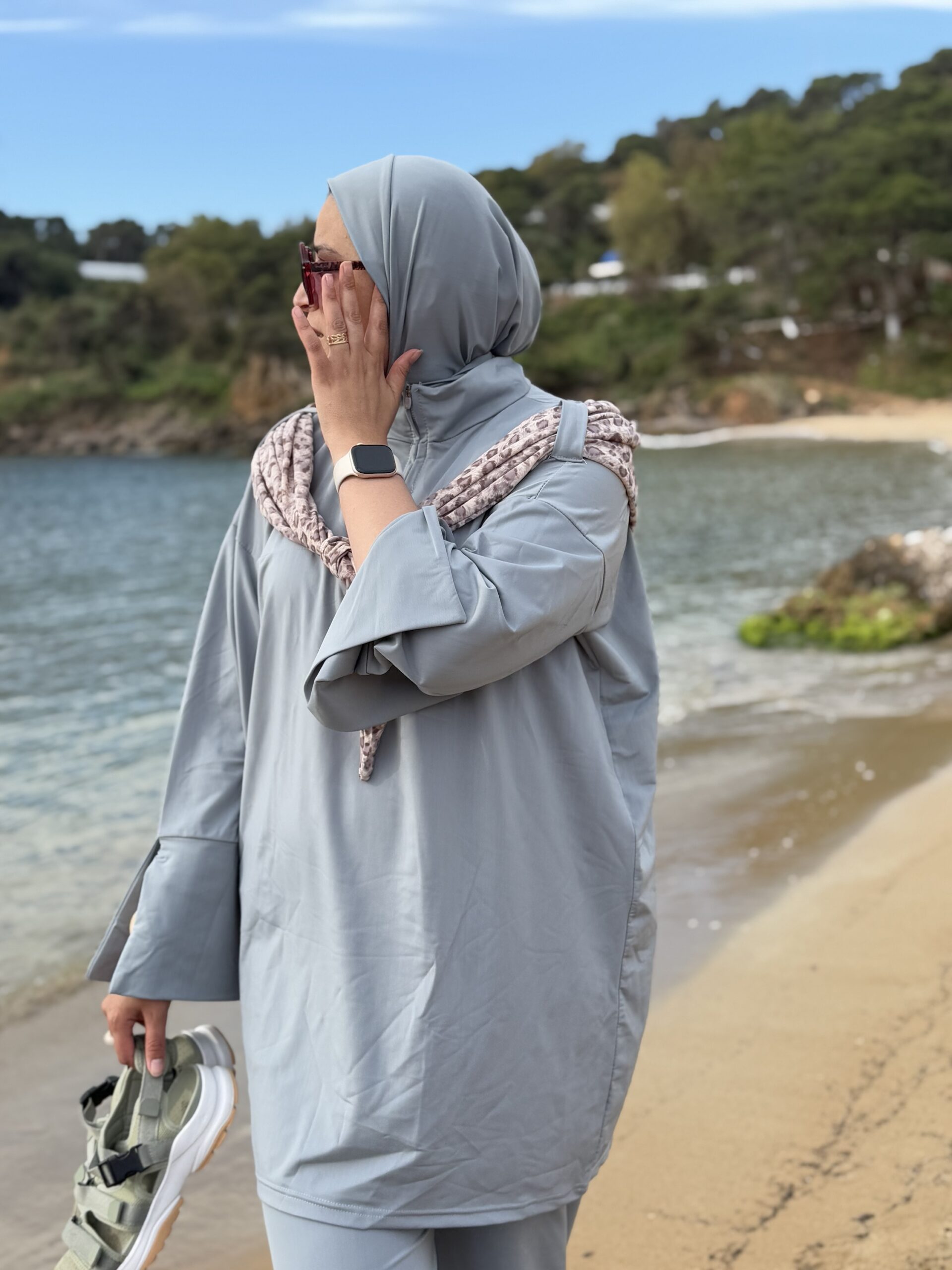 Burkini carré basic Gris – Image 6