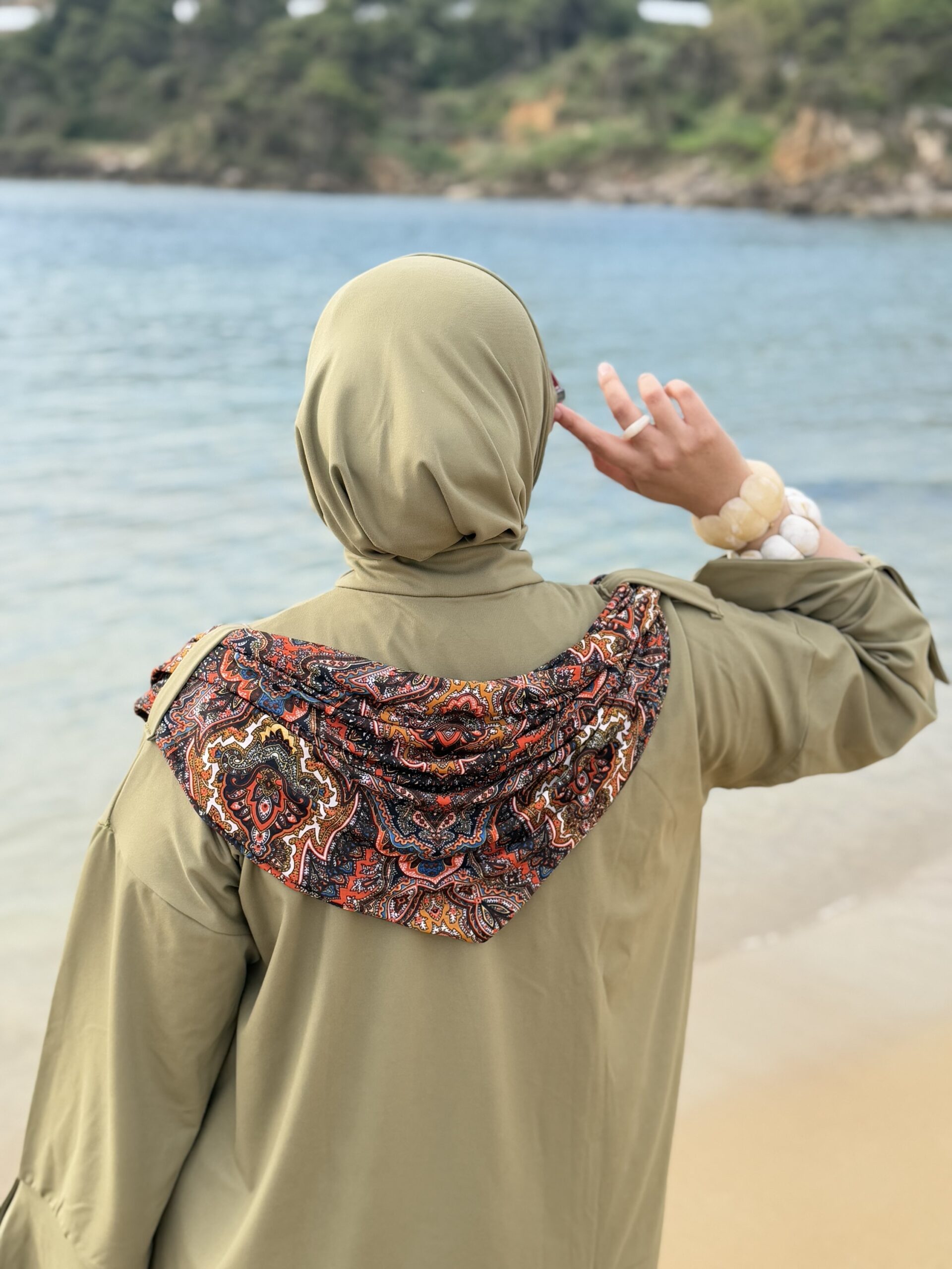 Burkini carré basic Vert mili – Image 5