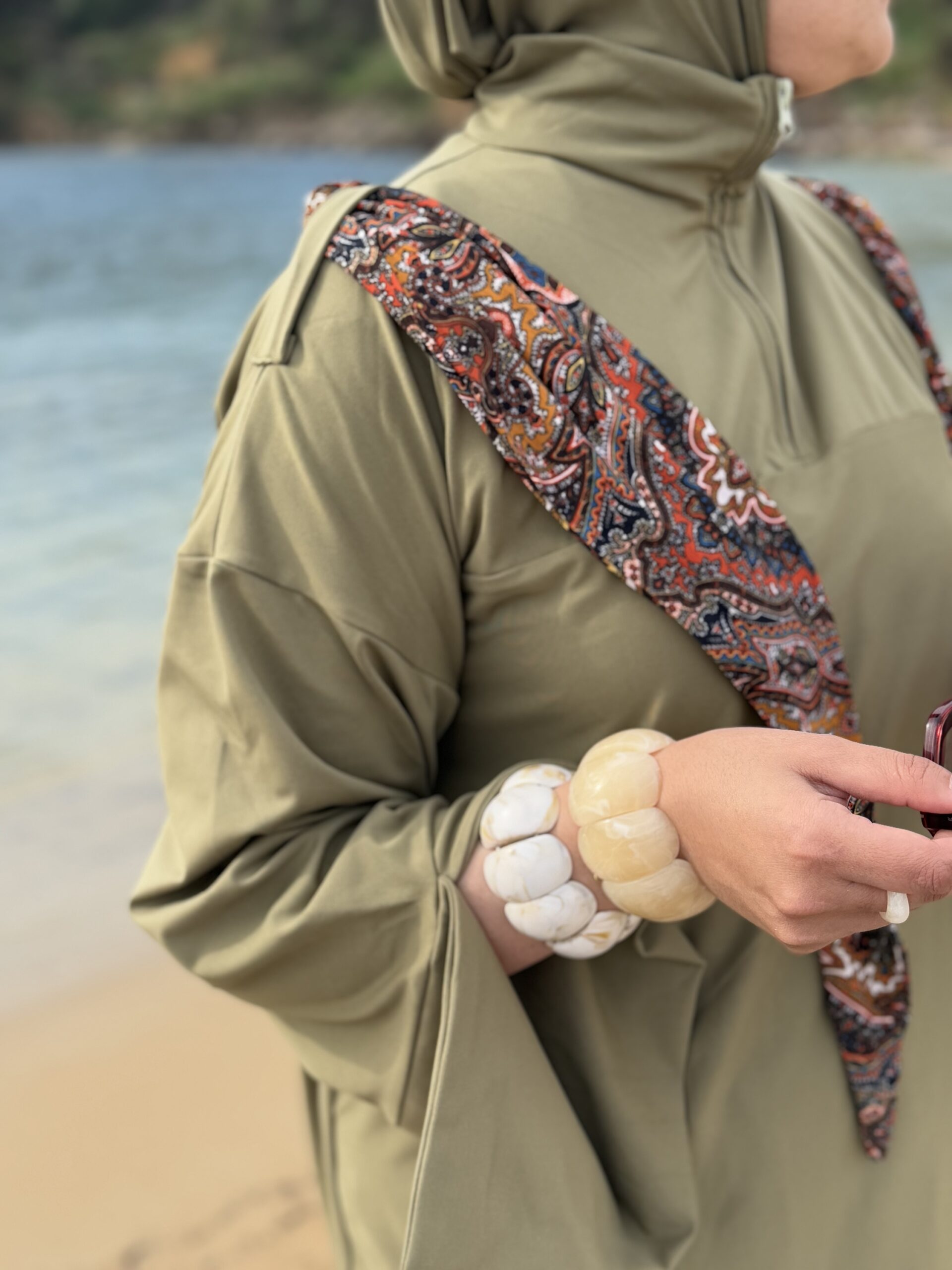 Burkini carré basic Vert mili – Image 3
