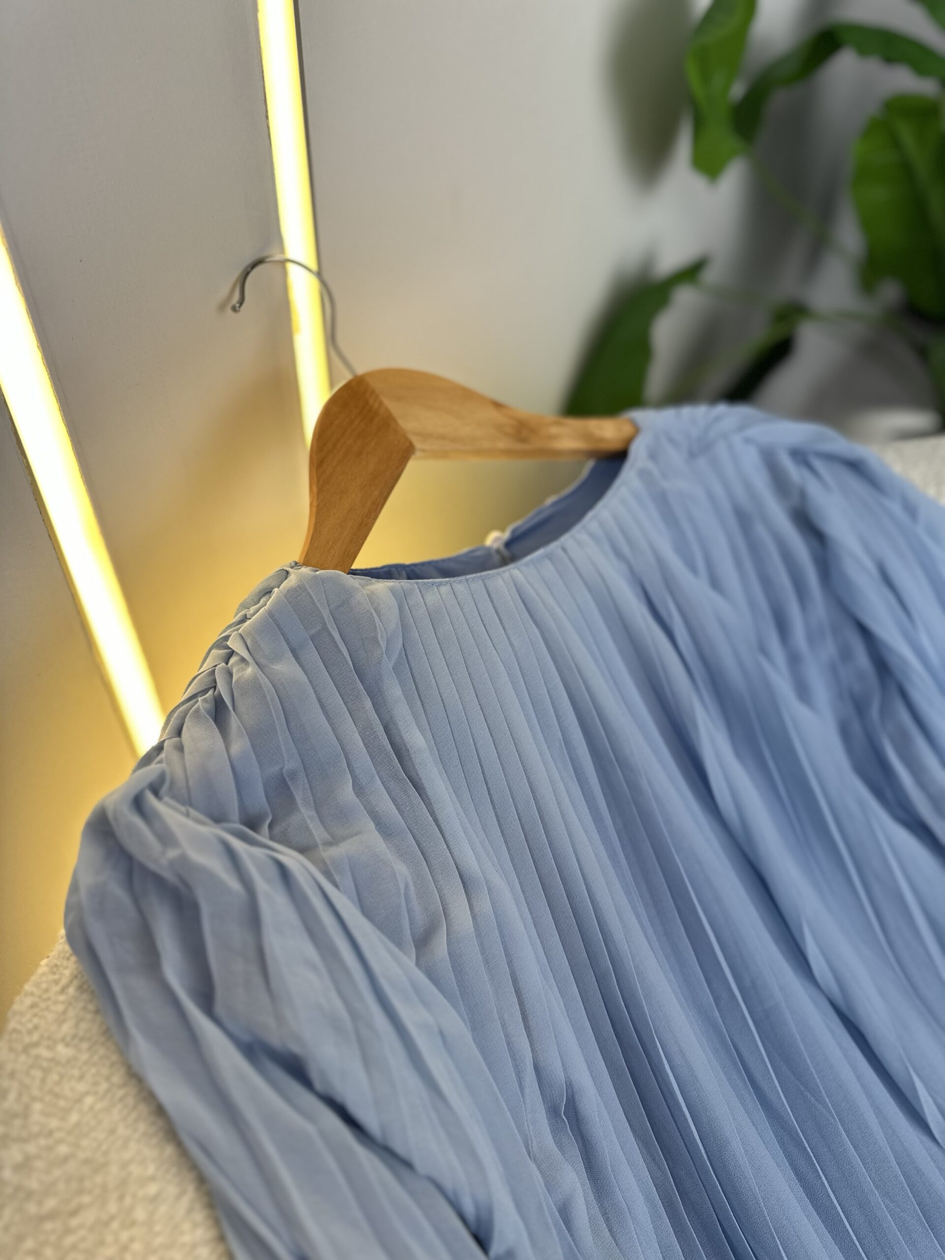 Robe plissé Bleu ciel