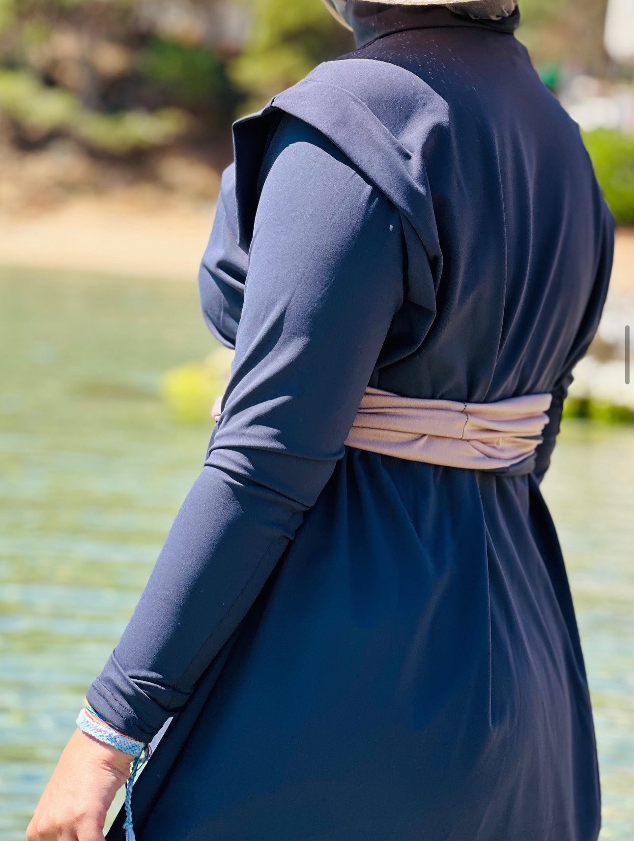 Alternative view of Burkini epaullete gris nardo