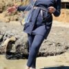 Burkini epaullete gris nardo