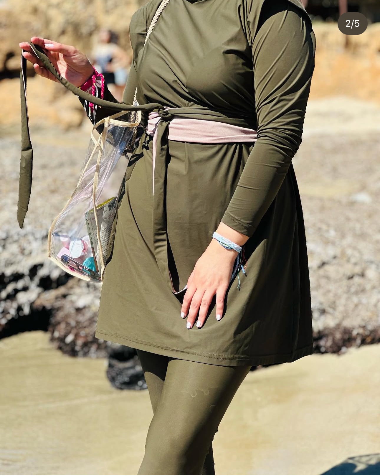 Alternative view of Burkini epaullete vert