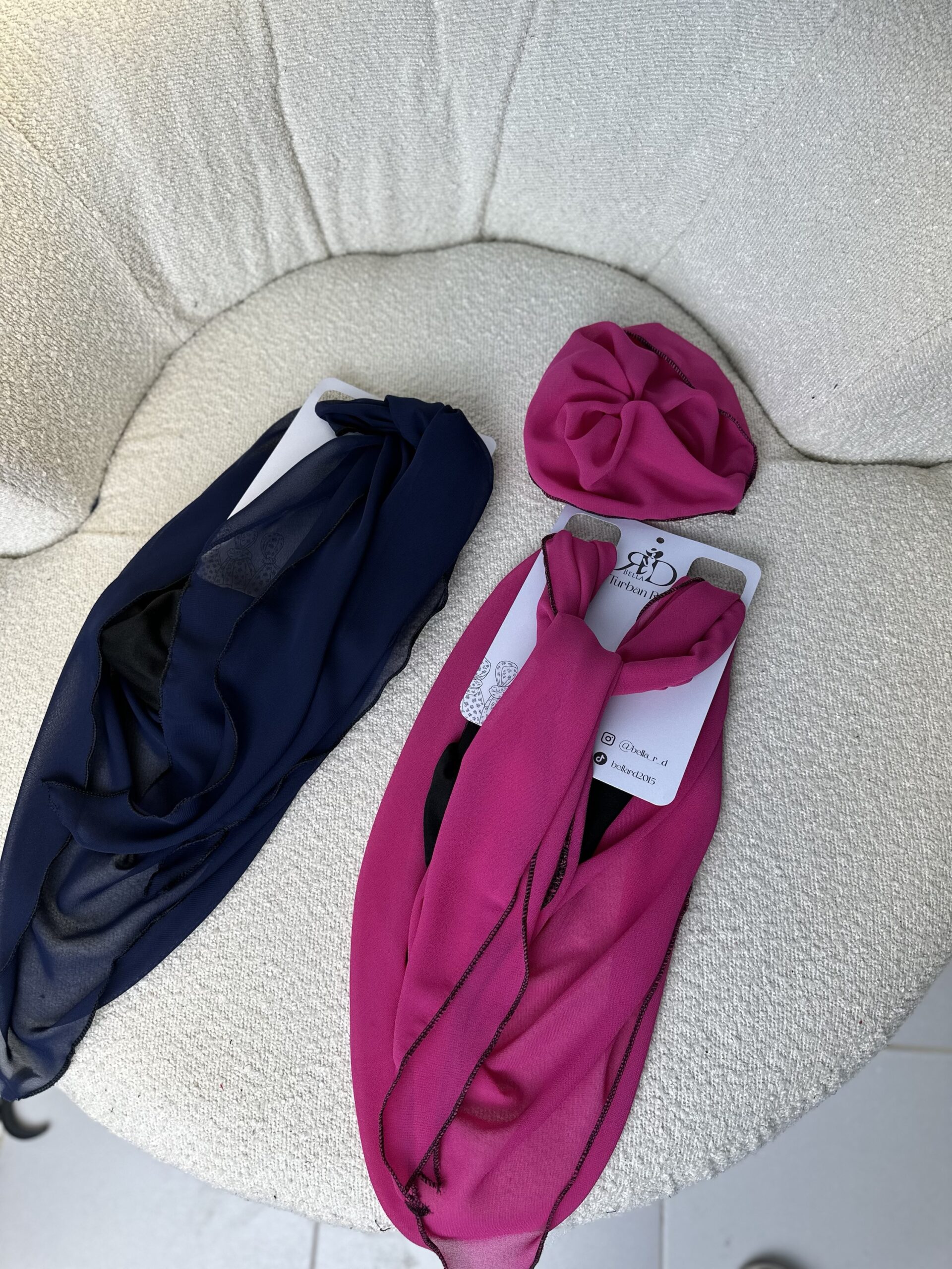 Turban de plage rose fuchsia
