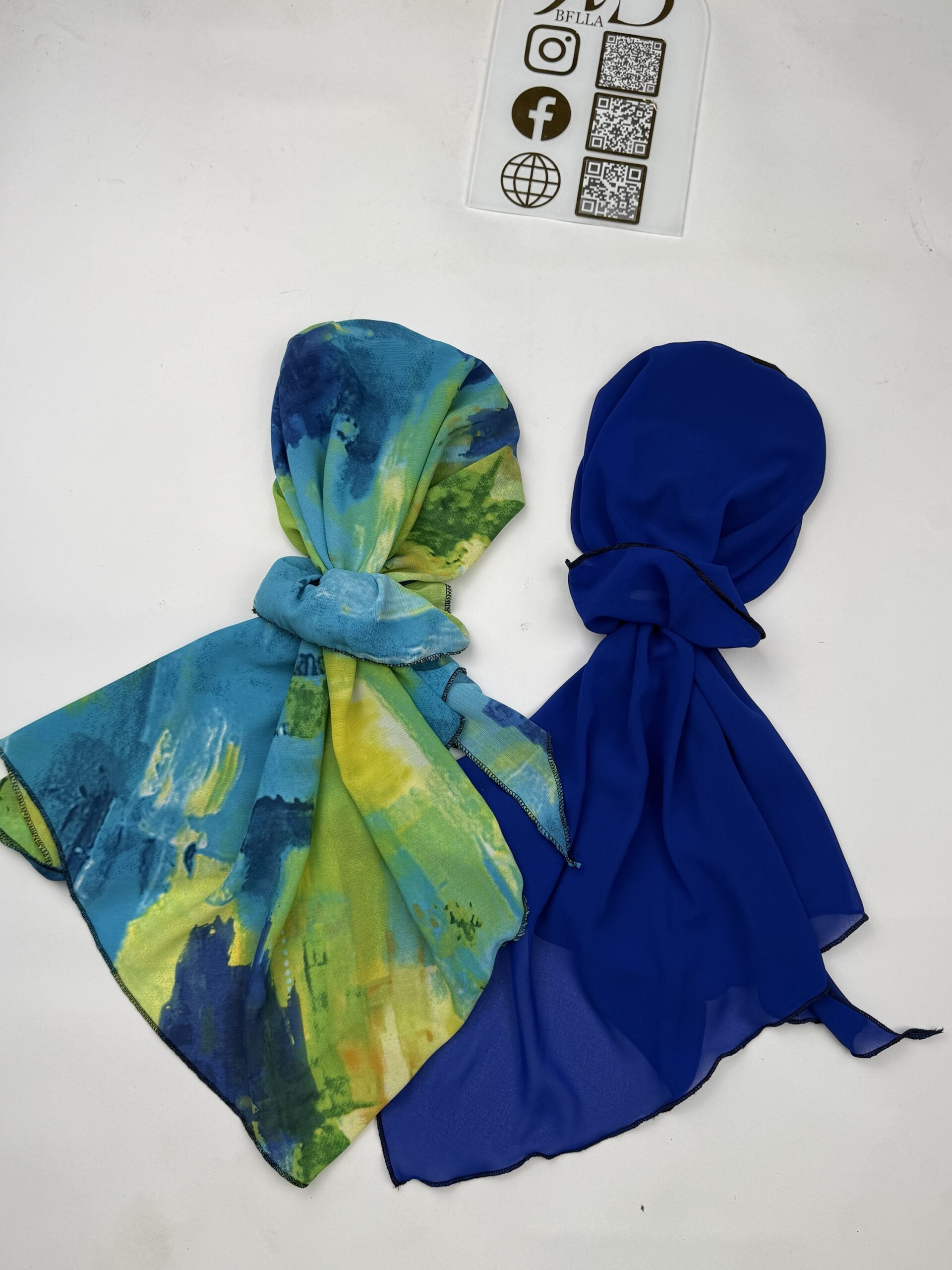 Turban de plage bleu roi uni