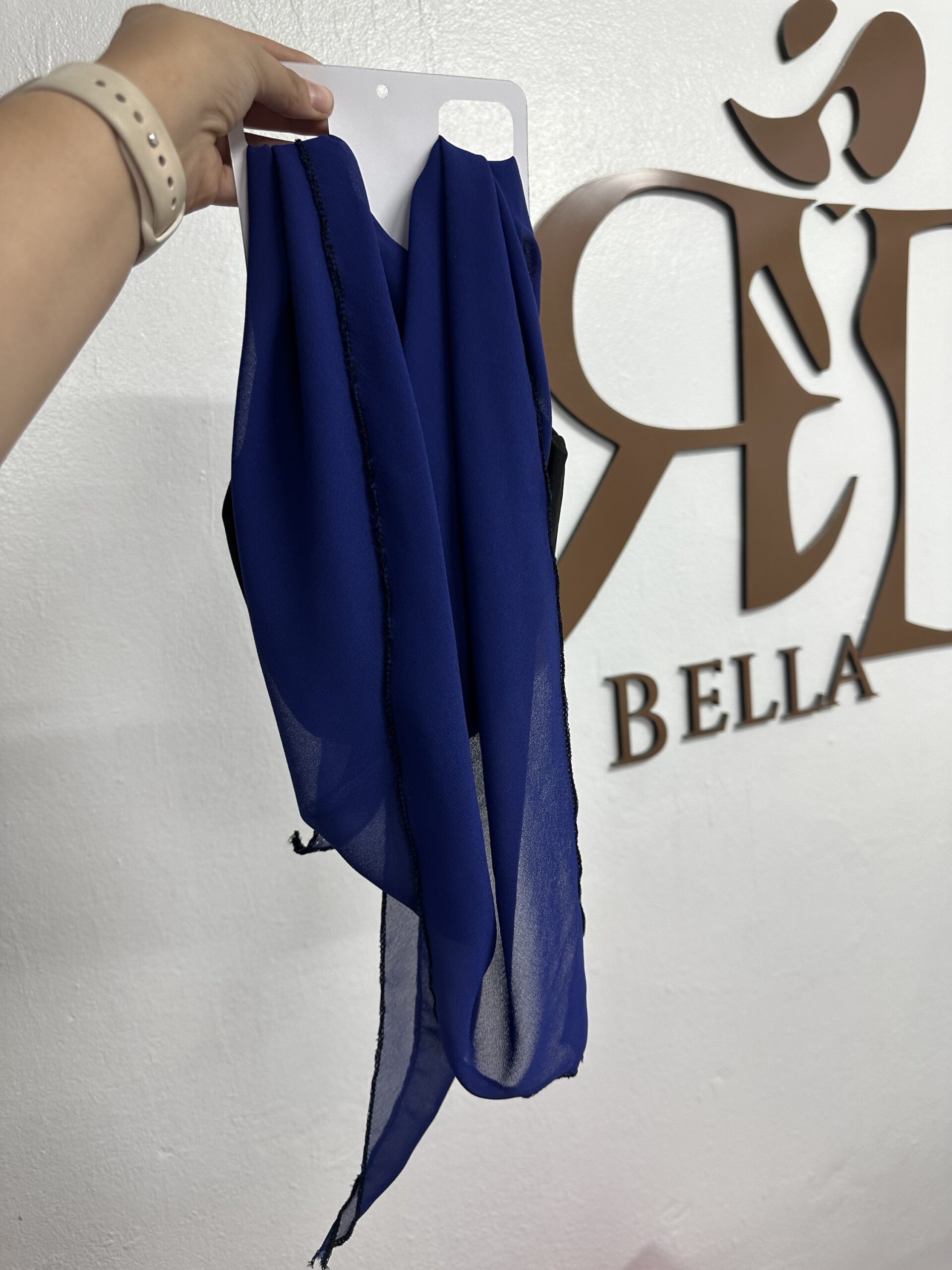 Turban de plage bleu roi
