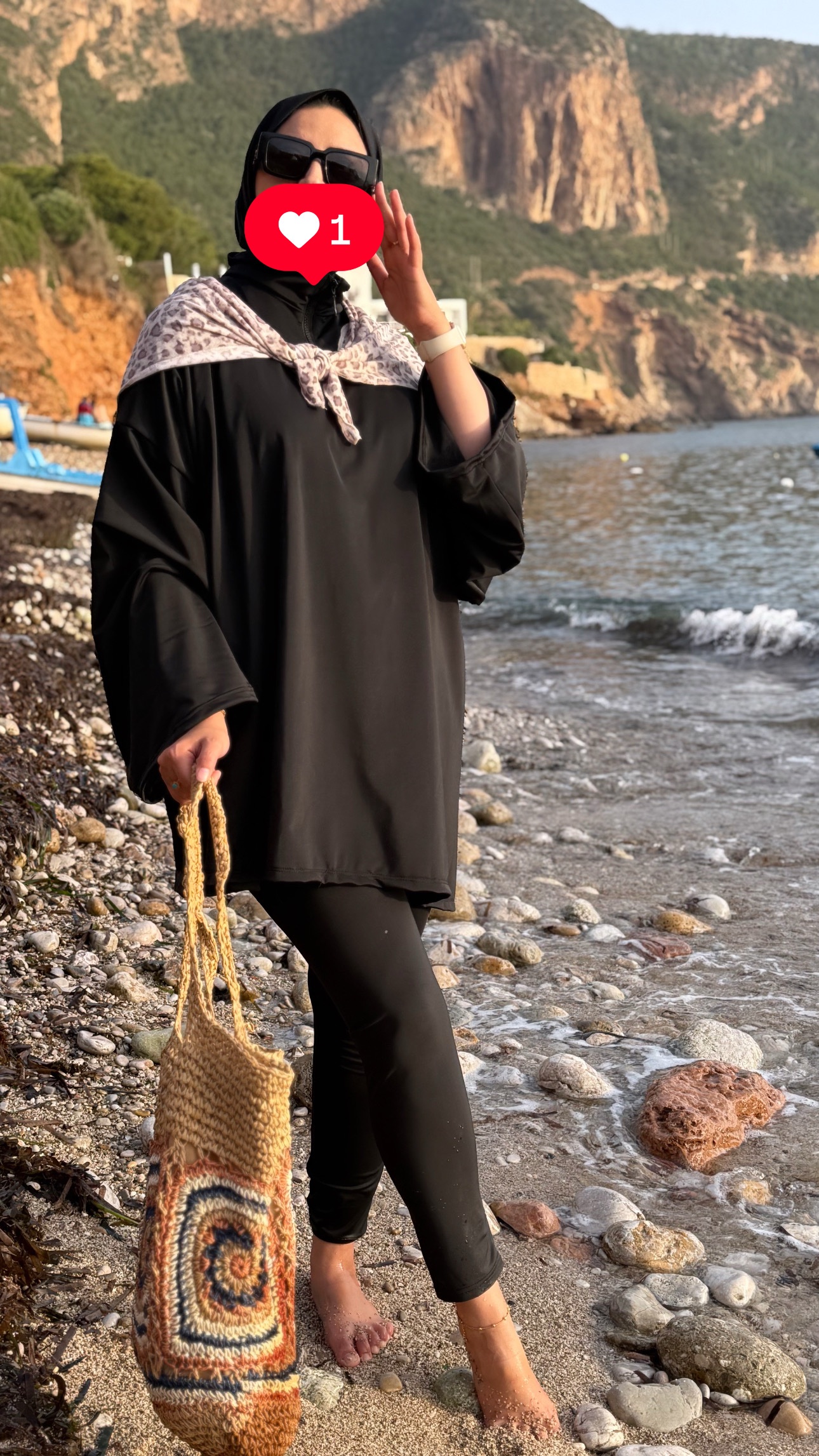 Alternative view of Burkini papillon  Noir