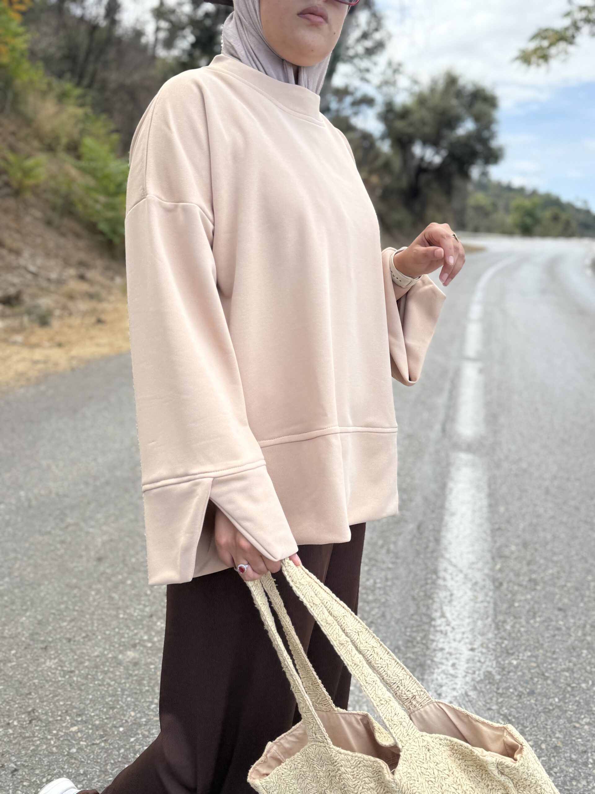 Pull basic Beige